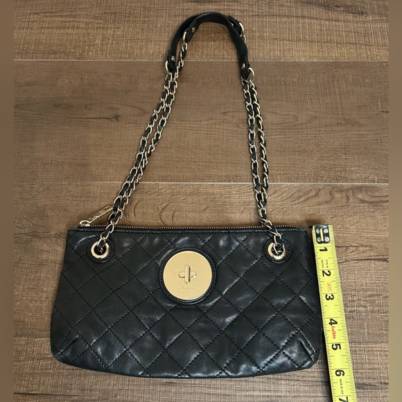 DKNY Black Leather Napa Quilted Crossbody Purse Pre-Owned Fair Condition - Picture 6 of 16